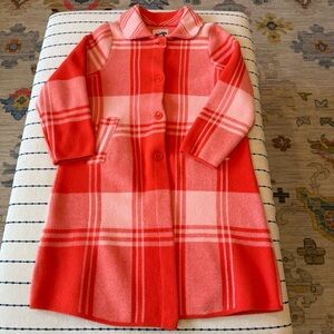 NATALIE Strawberry Pink Women's Plaid Coat